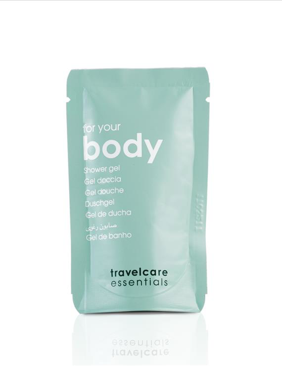 314 BUSTINA GEL DOCCIA 15 ml - TRAVEL CARE (330 Pz.)** - immagine 1